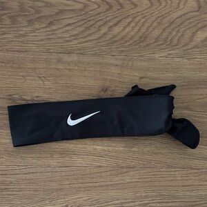 Nike Black Sports Headband with White Swoosh